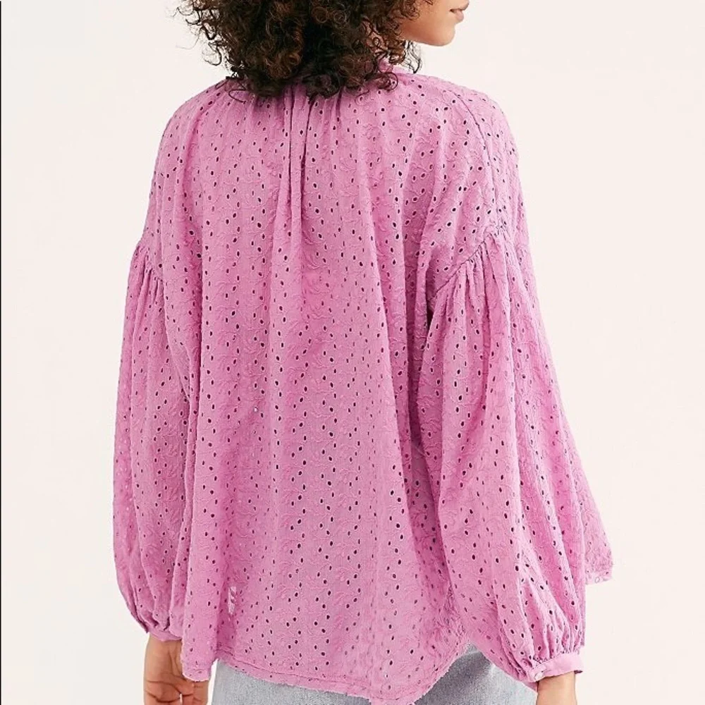 FREE PEOPLE Maddison Eyelet Blouse NWT M